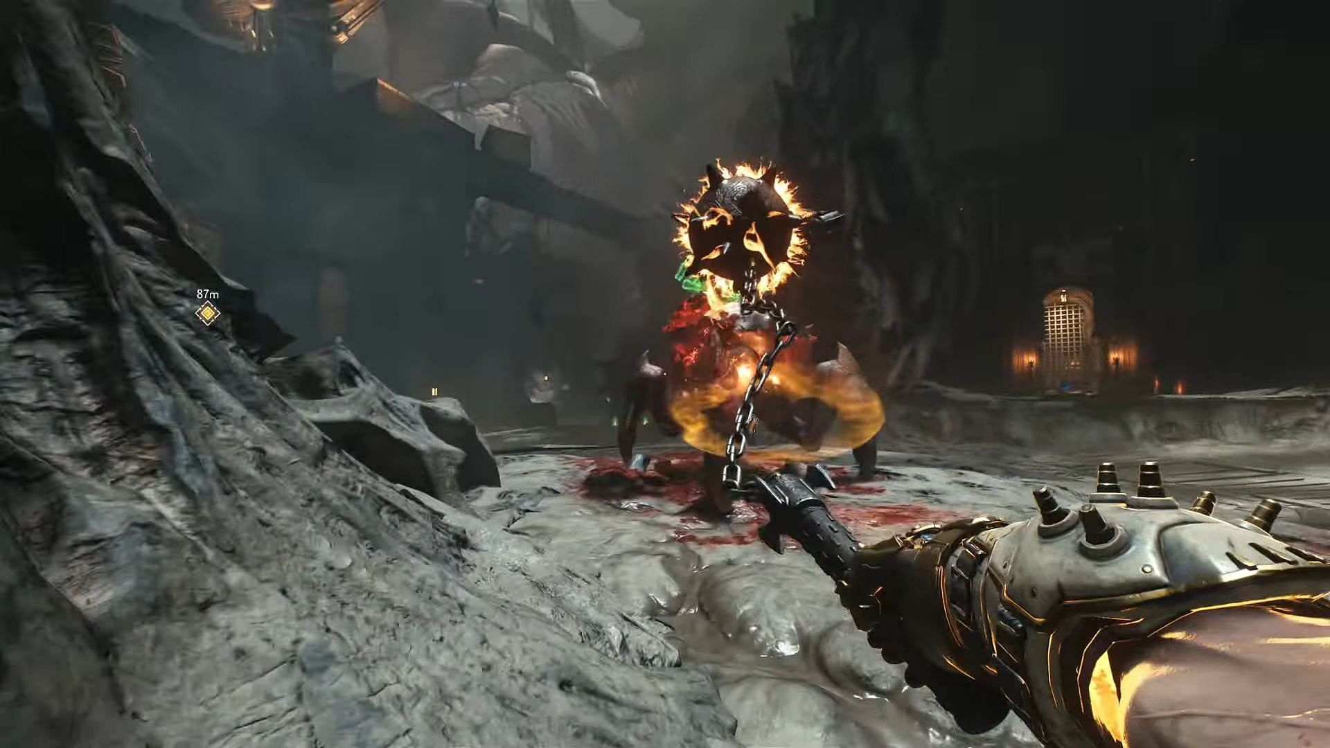 Hitting a demon in Doom: The Dark Ages (Image via Bethesda)